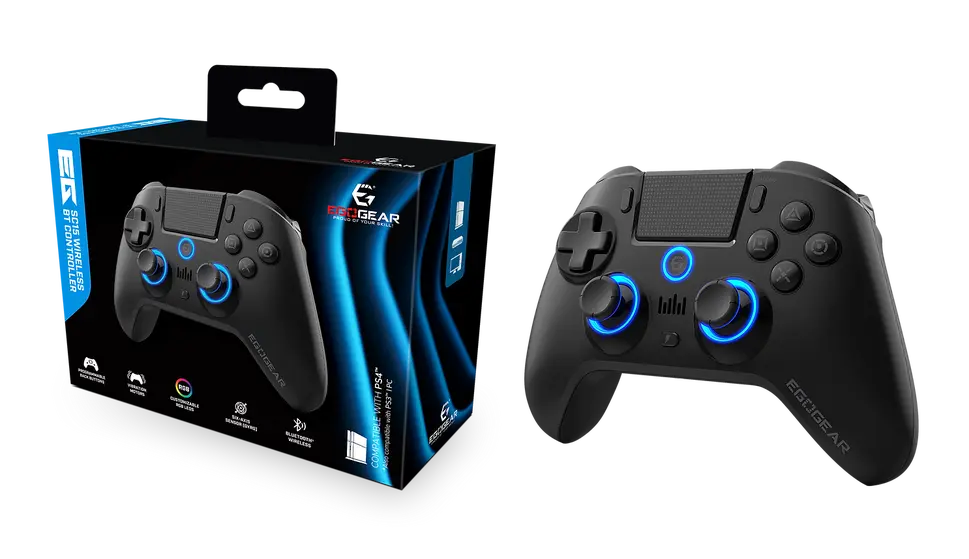 EGOGEAR SC15 WIRELESS RGB CONTROLLER BLACK PS4, PC, PS3-3