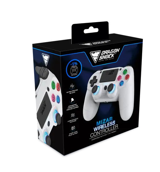 DRAGONSHOCK MIZAR WIRELESS CONTROLLER WHITE PS4, PC, MOBILE-3