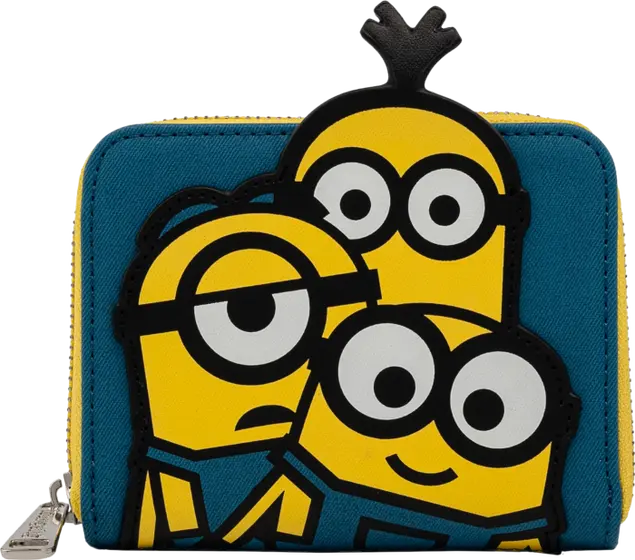 LOUNGEFLY MINION TRIPLE MINION BELLO ZIP AROUND WALLET-0