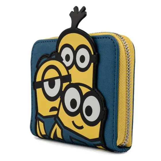LOUNGEFLY MINION TRIPLE MINION BELLO ZIP AROUND WALLET-1