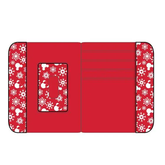 LOUNGEFLY DISNEY SEASONAL SNOWMAN MINNIE MICKEY AOP ZIP AROUND WALLET-2
