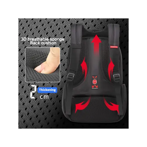 TIGERNU BACKPACK LAPTOP T-B3140 15.6" BLACK-2