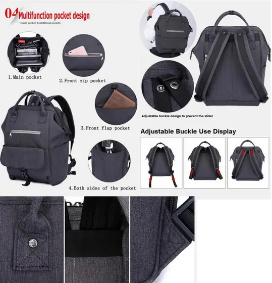 TIGERNU BACKPACK LAPTOP T-B3184 13.3" GREY-5