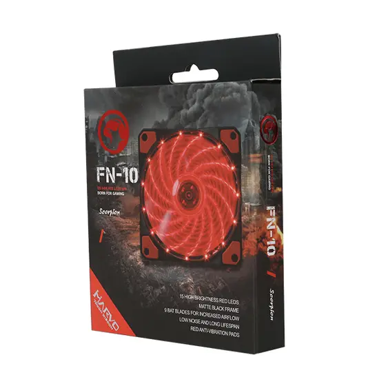 MARVO FN-10RD LED FAN RED-2