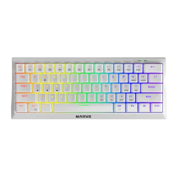 MARVO KG962 MECHANICAL KEYBOARD - WHITE-0