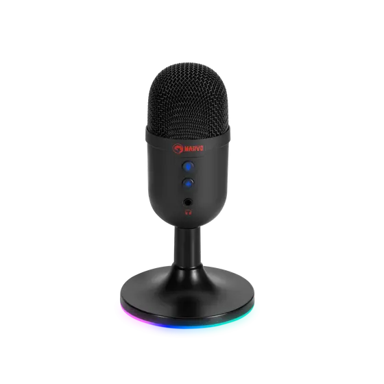 MARVO MIC-06 BK WIRED MICROPHONE RGB-0