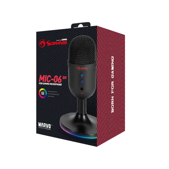 MARVO MIC-06 BK WIRED MICROPHONE RGB-3