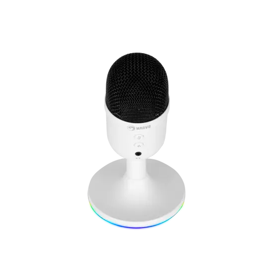 MARVO MIC-06 WH WIRED MICROPHONE RGB WHITE-1