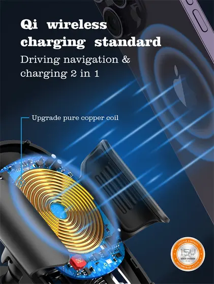 LDNIO MOBILE PHONE HOLDER & CHARGER WIRELESS 15W MW21-6