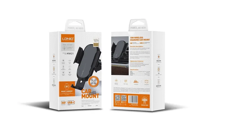LDNIO MOBILE PHONE HOLDER & CHARGER WIRELESS 15W MW21-7