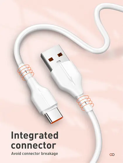 LDNIO CHARGING DATA CABLE (A-L) 25W 1M IPHONE WHITE LS841_L-9