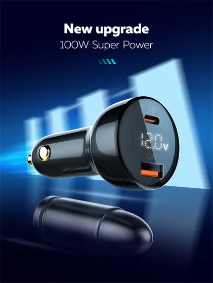 LDNIO CAR CHARGER 2 PORT (1A1C) 100W 5V 3A C101-10