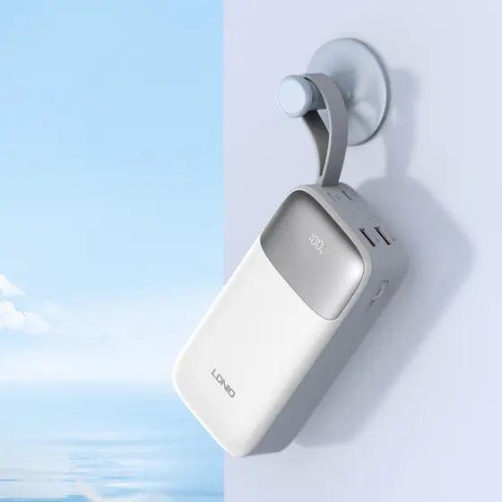 LDNIO POWER BANK 30000mAh 22,5W 5V 3A 2 PORT (2A) + 2 CABLE (1C1L) PQ30-6