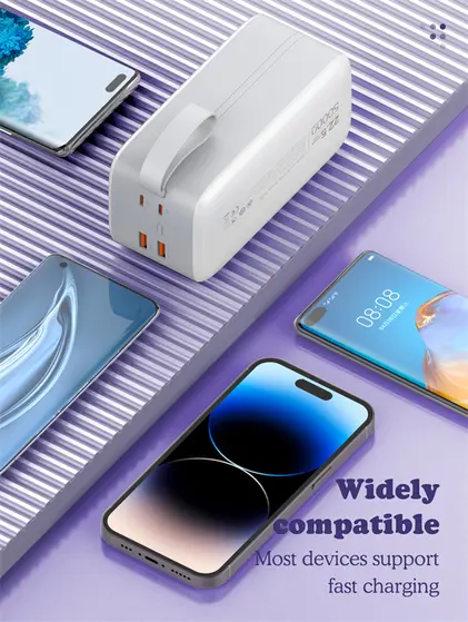 LDNIO POWER BANK 50000mAh 22,5W 5V 3A 2 PORT (2A) + 2 CABLE (1C1L) PQ50-4