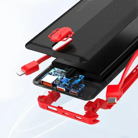 LDNIO POWER BANK 10000mAh 22,5W 5V 3A 1 PORT (1A) + 2 CABLE (1C1L) PQ13-10
