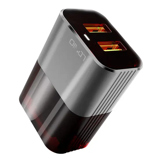 Komplet adapter LDNIO A2206 220v 2x USB, max 2,4A + lightning kabel-0