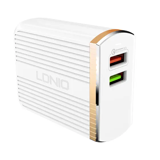LDNIO SET ADAPTER A2502Q 220V 2X USB 1X QC 3.0 1x 2,4A + MICRO CABLE-1