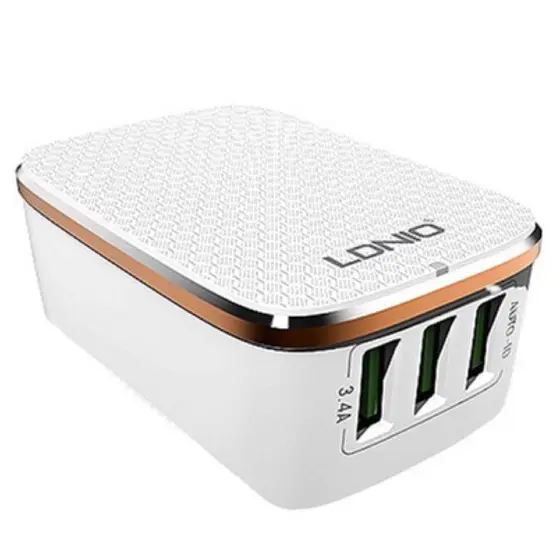 LDNIO 3 X USB TRAVEL ADAPTER 5V/3.4A/17W A3304-2