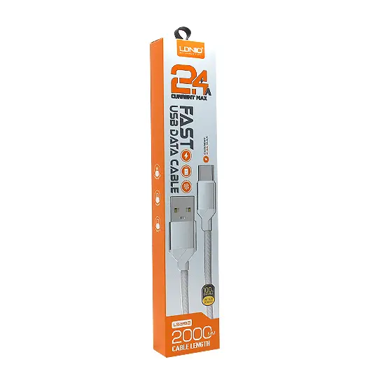 Kabel LDNIO LS392 Lightning 2m 2,4A črno/rdeč-0