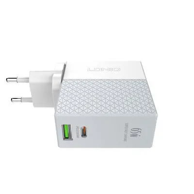 LDNIO CHARGER 2 PORT (1A1C) 65W 5V 3A A2620C-1