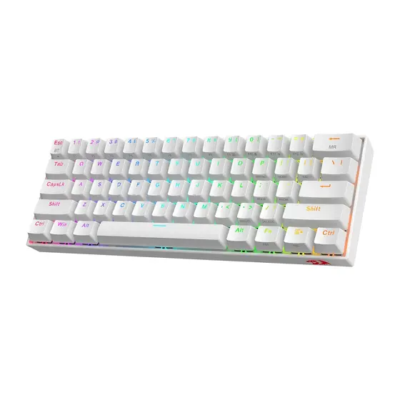 KEYBOARD - REDRAGON DRACONIC K530RGB PRO BT/WIRED MECHANICAL WHITE RED SWITCH-2