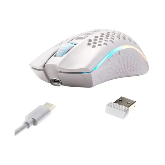 MOUSE - REDRAGON STORM PRO M808 WIRELESS/WIRED - WHITE-3