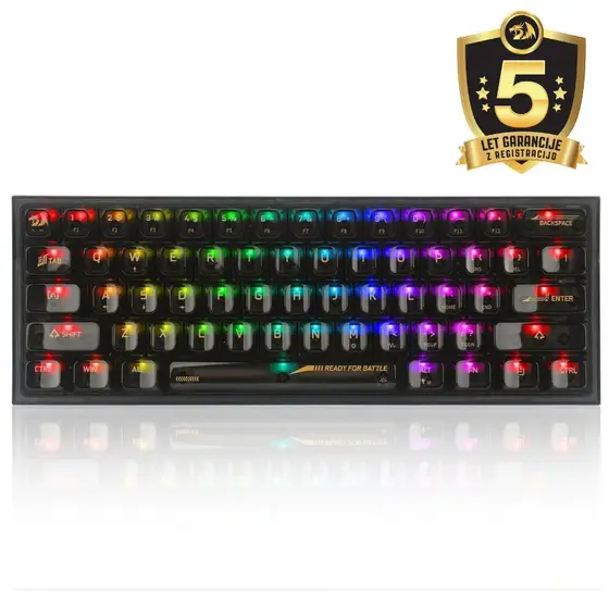 KEYBOARD - REDRAGON FIZZ K617CTB-RGB WIRED MECHANICAL-0