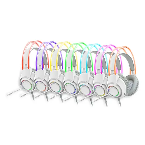 HEADSET - REDRAGON SCREAM H231 RGB WIRED WHITE-5