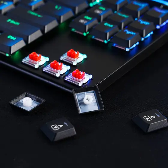 KEYBOARD - REDRAGON HORUS TKL PRO K621RGB-PRO WIRED & 2.4G & BT RED SWITCH-7