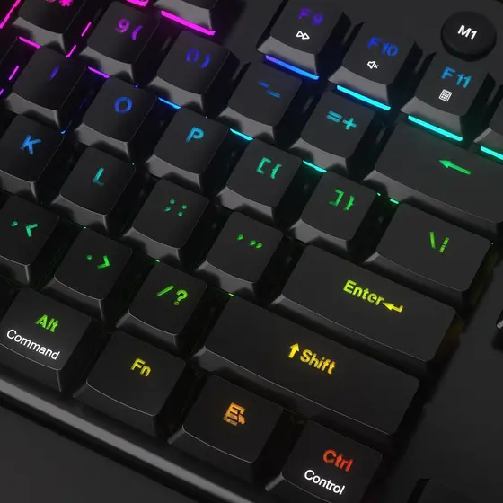 KEYBOARD - REDRAGON HORUS PRO K618RGB-PRO WIRED/2.4G/BT RED SWITCH-2