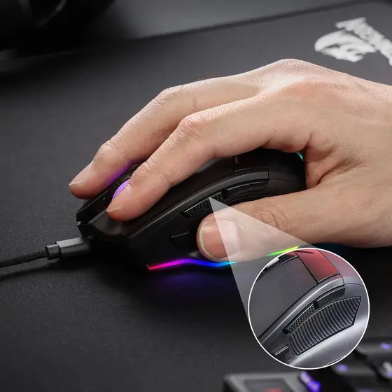 MOUSE - REDRAGON RIND M813-RGB WIRED-8