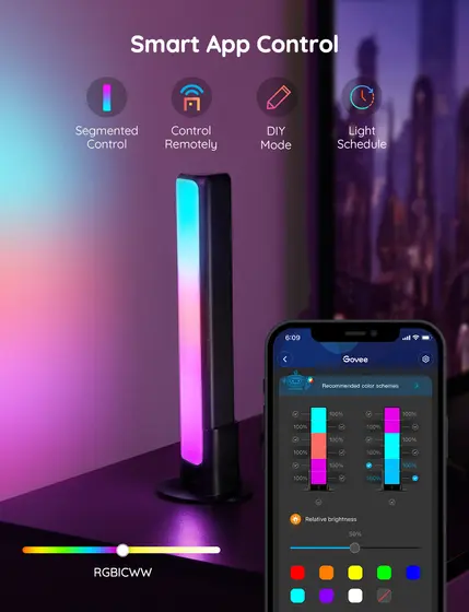 GOVEE RGBICWW WIFI + BLUETOOTH FLOW PLUS LIGHT BARS-5