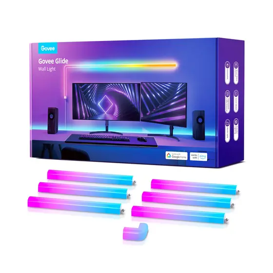 GOVEE GLIDE RGBIC WALL LIGHT (6+1)-1