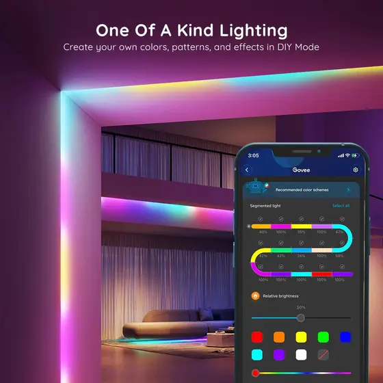 GOVEE RGBIC BASIC LED STRIP LIGHTS - 5M-7