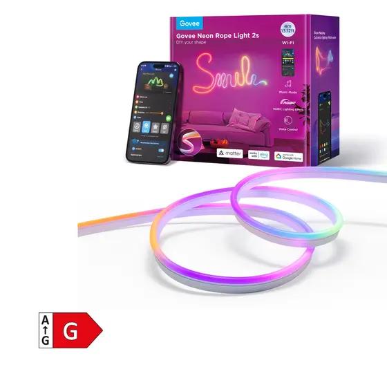 GOVEE NEON ROPE STRIP LIGTH 2 -4M WHITE-0