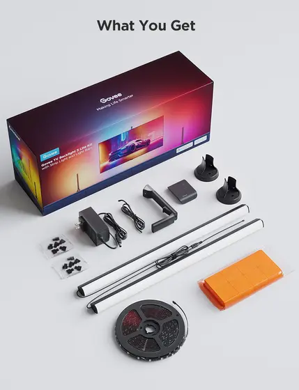 GOVEE TV BACKLIGHT 3 LITE KIT WITH STRIP LIGTH AND LIGTH BAR-9