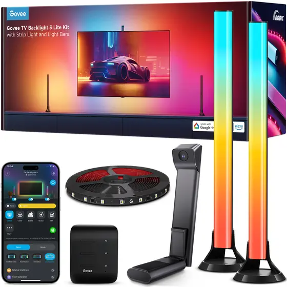 GOVEE TV BACKLIGHT 3 LITE KIT WITH STRIP LIGTH AND LIGTH BAR-1