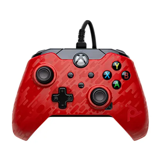 PDP XBOX WIRED CONTROLLER RED CAMO-2