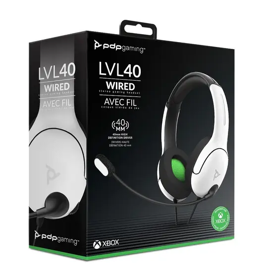 PDP XBOX STEREO HEADSET LVL40 WHITE-5