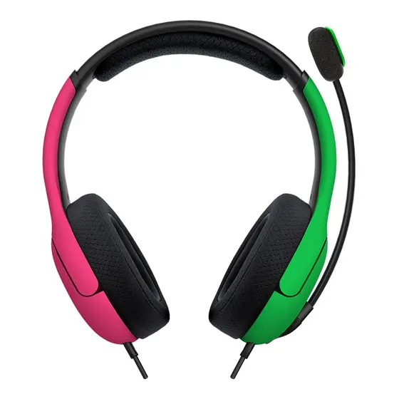PDP NINTENDO SWITCH WIRED HEADSET LVL40 PINK / GREEN-2