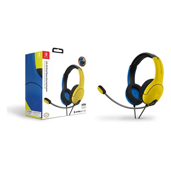 PDP NINTENDO SWITCH WIRED HEADSET LVL40 YELLOW / BLUE-7