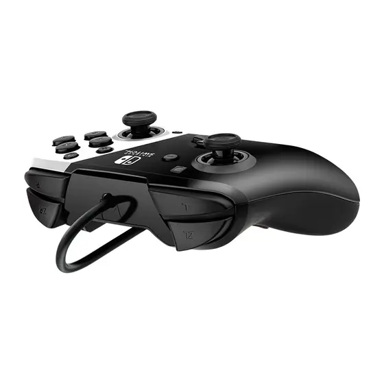 PDP NINTENDO SWITCH FACEOFF DELUXE CONTROLLER + AUDIO PDP BLACK & WHITE-6