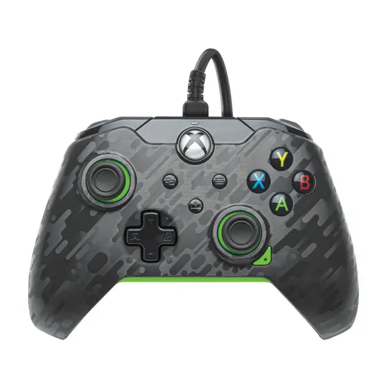 PDP XBOX WIRED CONTROLLER CARBON - NEON (GREEN)-2