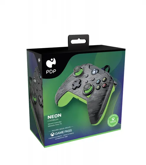 PDP XBOX WIRED CONTROLLER CARBON - NEON (GREEN)-4