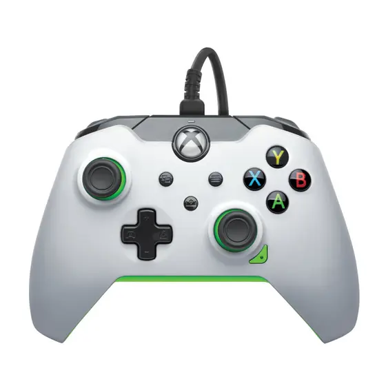 PDP XBOX WIRED CONTROLLER WHITE - NEON (GREEN)-2