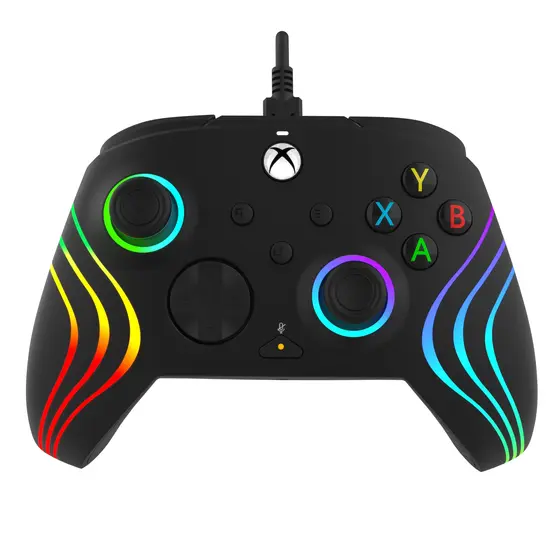 PDP XBOX WIRED CONTROLLER AFTERGLOW WAVE-0