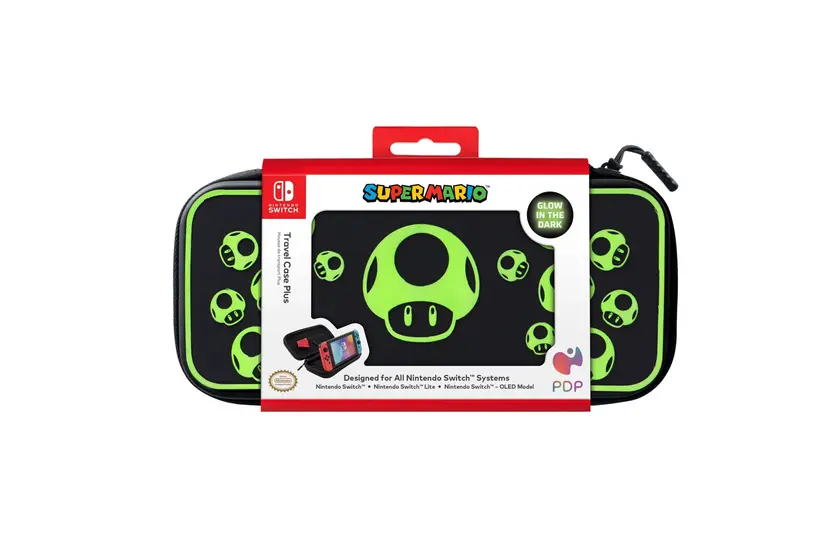 PDP NINTENDO SWITCH TRAVEL CASE PLUS - 1-UP GLOW IN THE DARK-5