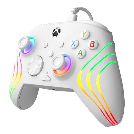 PDP XBOX WIRED CONTROLLER AFTERGLOW WAVE WHITE-1