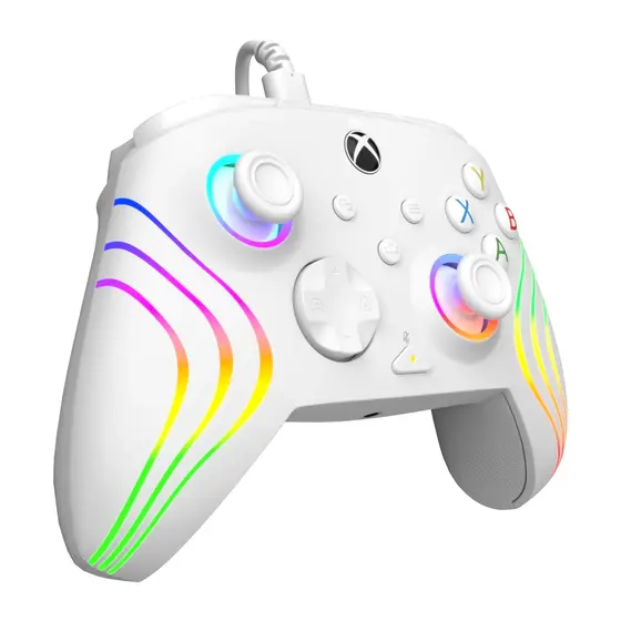 PDP XBOX WIRED CONTROLLER AFTERGLOW WAVE WHITE-2