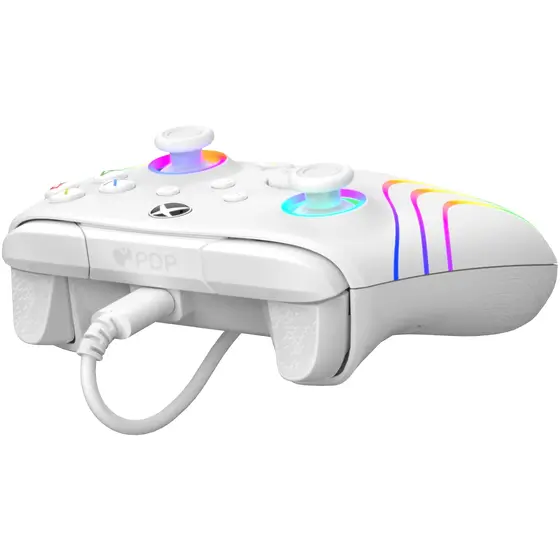 PDP XBOX WIRED CONTROLLER AFTERGLOW WAVE WHITE-4